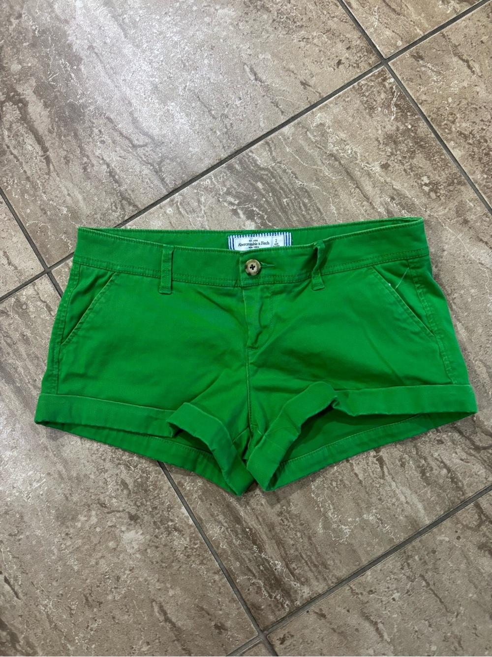 Abercrombie & Fitch vintage green low waisted colorful green shorts